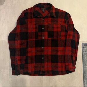 Forever 21 Red and Black Plaid Shirt